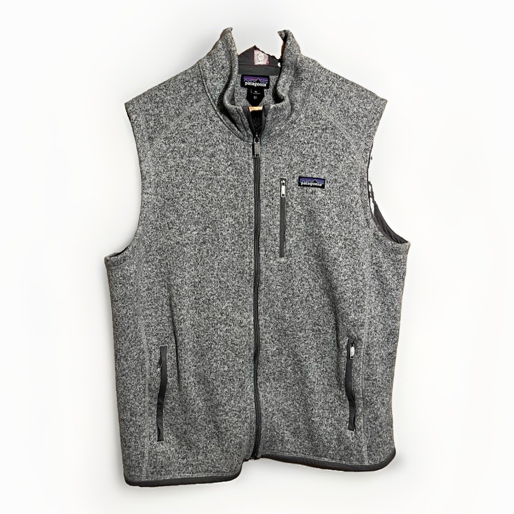 Patagonia Vest Men's XL Gray Better Sweater Full Zip Fleece Knit STY25881 FA16